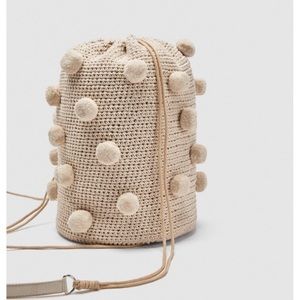 Zara pom pom purse